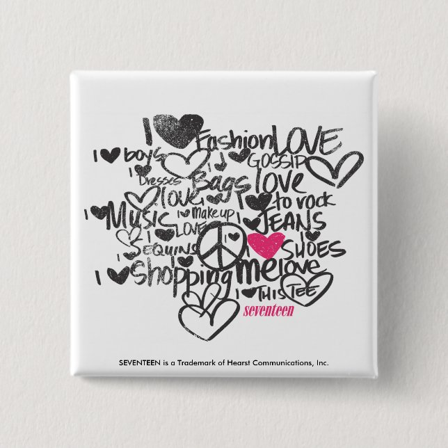 Graffiti-Magenta Button (Vorderseite)