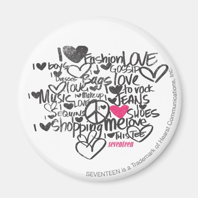 Graffiti Magenta Magnet (Vorne)