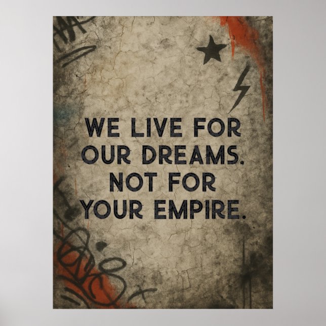 Graffiti Manifesto, Custom Quote Street Art Poster (Vorne)