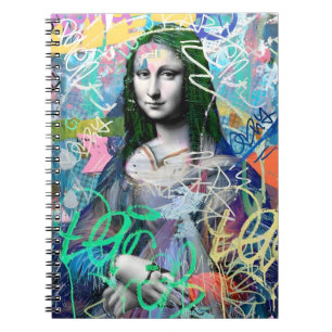 Graffiti Mona Lisa Street Art Notebook Notizblock
