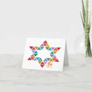 Graffiti Mosaik Jewish Star Art Dankeskarte