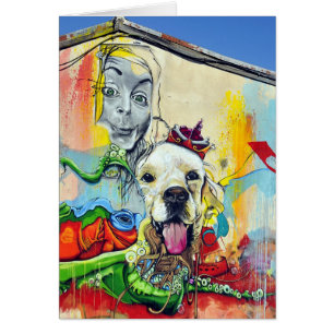 Graffiti mural de chien