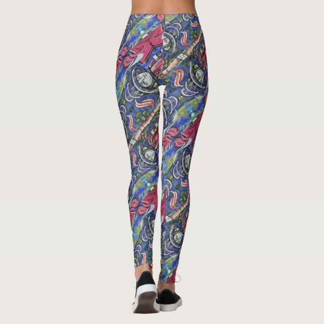 Graffiti-Muster Leggings (Rückseite)