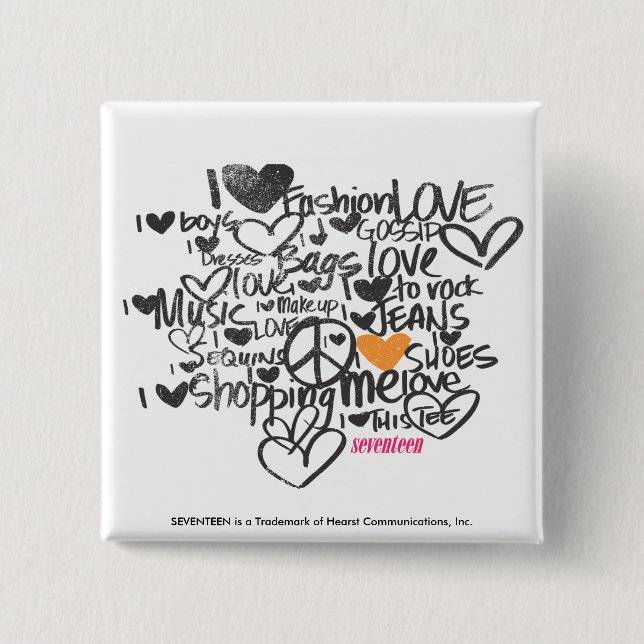 Graffiti-Orange Button (Vorderseite)