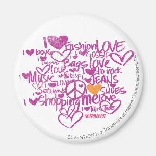 Graffiti orange/lila magnet