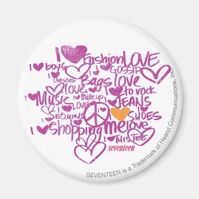 Graffiti Orange/Lila Magnet (Vorne)