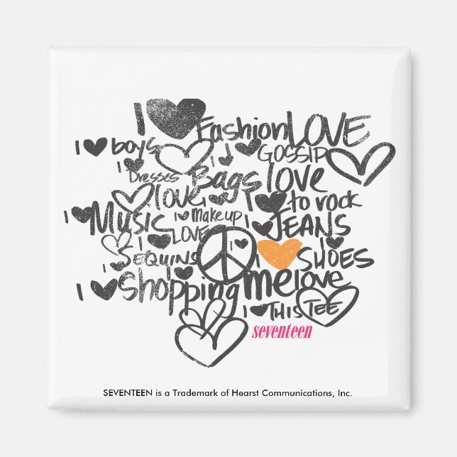 Graffiti Orange Magnet (Vorne)