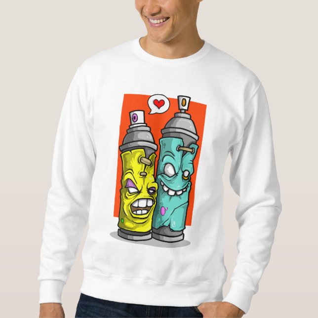 GRAFFITI PAINT 2 SPRAY CANS by Hoakser Sweatshirt (Vorderseite)