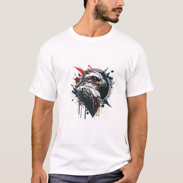 Graffiti Paint Eagle Bird Creative Art Malerei T-Shirt (Vorderseite)