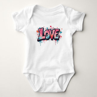 Graffiti Pastel Liebe Bombe Baby Strampler