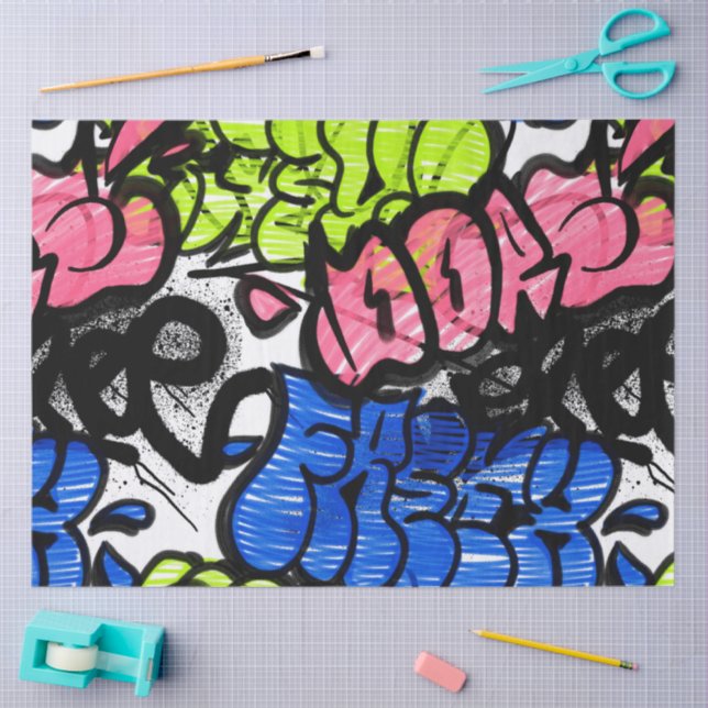 Graffiti Pattern Seidenpapier (Basteln)