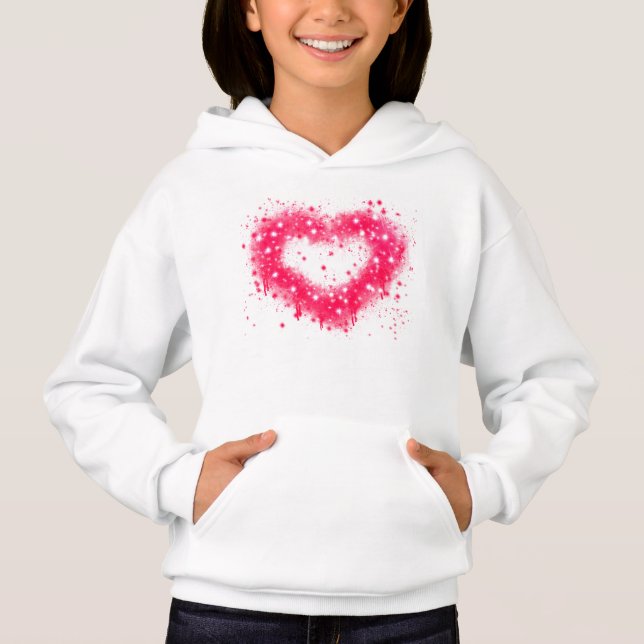 Graffiti peinture rose brillant design coeur (Devant)
