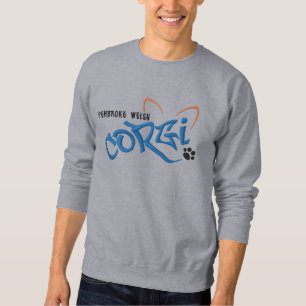 Graffiti Pembroke Welsh Corgi Besticktes Sweatshirt