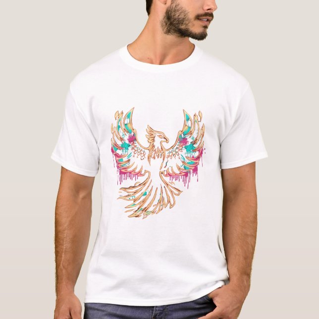 "Graffiti Phoenix Rising" T-Shirt (Vorderseite)