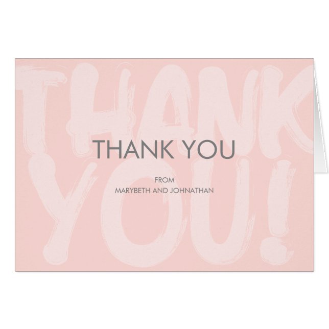 Graffiti Pink Baby Dusche Danke Karte (Vorderseite (Horizontal))