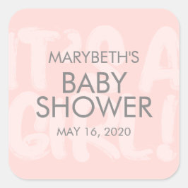 Graffiti Pink Baby Dusche Gefallen Sticker