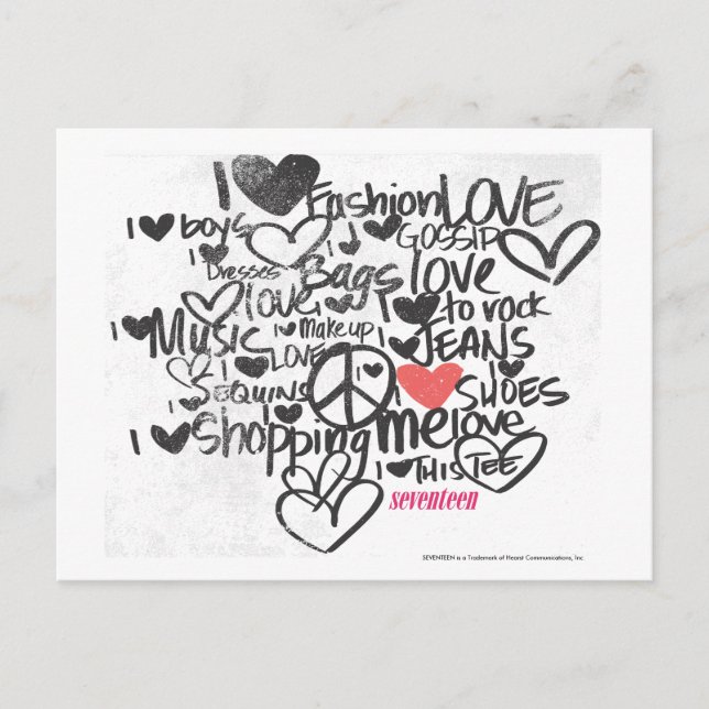 Graffiti Pink Postkarte (Vorderseite)