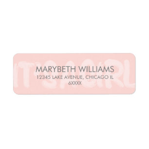 Graffiti Pink sein Mädchen-Duschnadel-Adressetiket