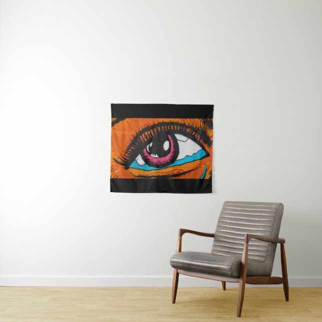 Graffiti Pop Kunst, Dichtung und Musik Wandteppich (Beispiel (Horizontal))