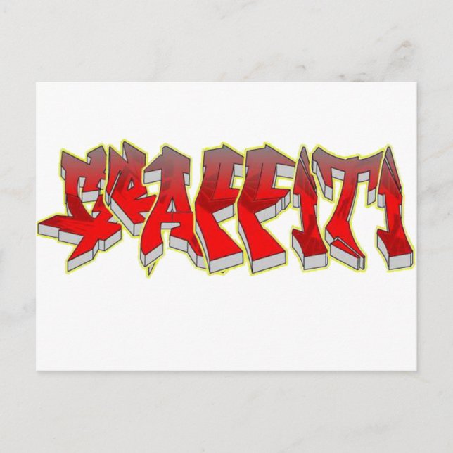 Graffiti Postkarte (Vorderseite)
