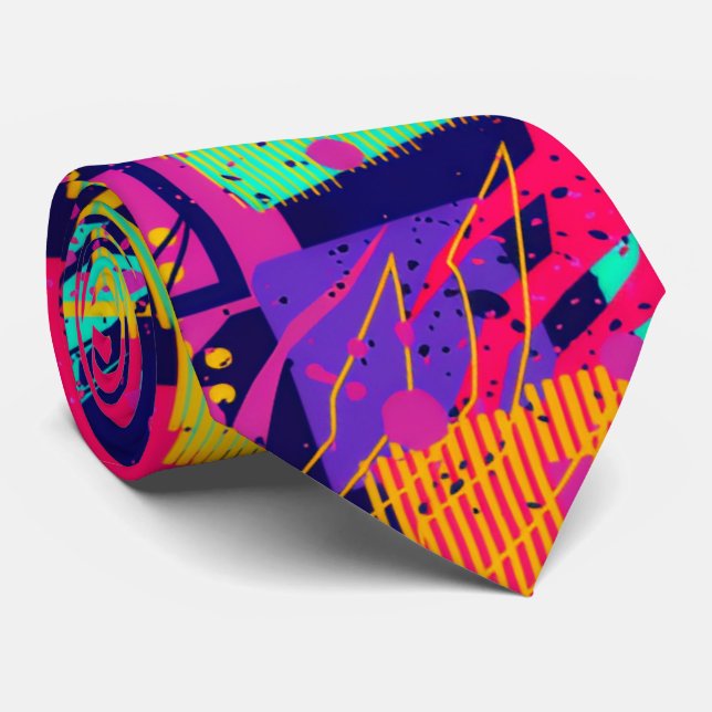graffiti print teen abstract pattern background  krawatte (Gerollt)