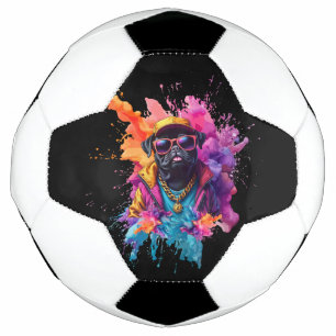 "Graffiti-Pug-Fußball – Urban Street Art Hund D Fußball