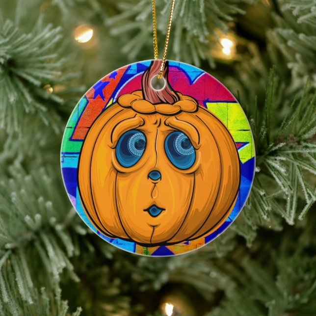 Graffiti Pumpkin - Halloween Ornament 🎃 (Baum)