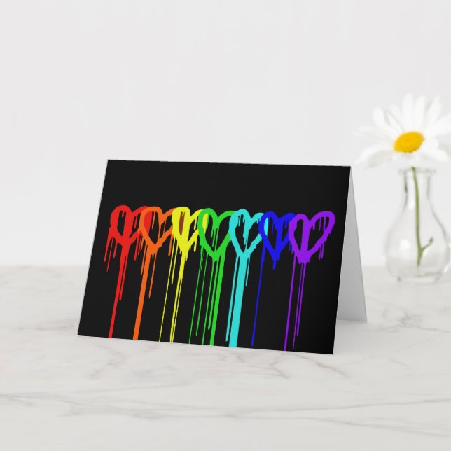 GRAFFITI RAINBOW HÖRT LGBTQ-KARTE KARTE (Kleine Pflanze)