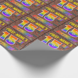 Graffiti Rainbow Look 15. GEBURTSTAG! & INDIVIDUEL Geschenkpapier