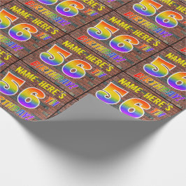 Graffiti Rainbow Look 56. GEBURTSTAG! & INDIVIDUEL Geschenkpapier