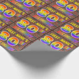 Graffiti Rainbow Look 80. GEBURTSTAG! & INDIVIDUEL Geschenkpapier