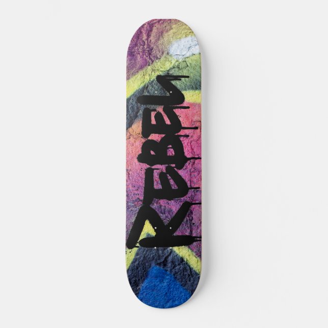Graffiti Rebel Skateboard (Vorderseite)