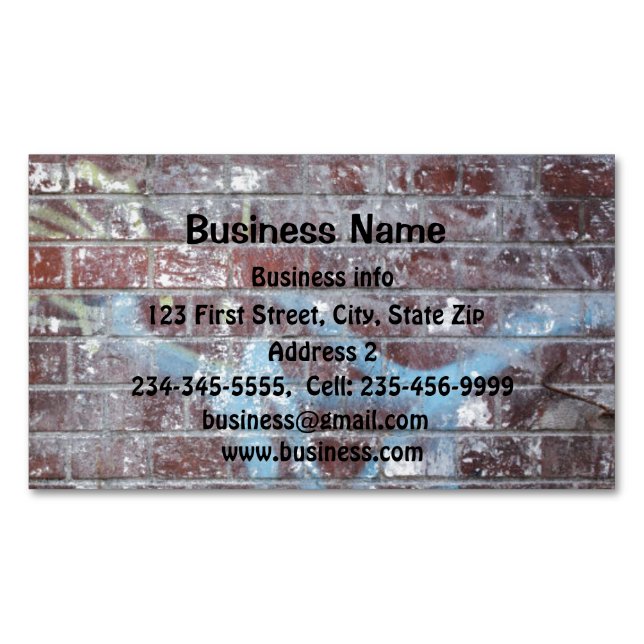 Graffiti Removal Service Pressure Washing Magnetische Visitenkarte (Vorderseite)