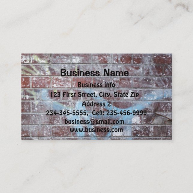 Graffiti Removal Service Pressure Washing Visitenkarte (Vorderseite)