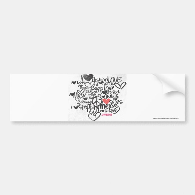 Graffiti-Rosa Autoaufkleber (Vorne)