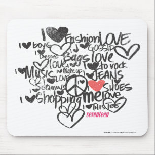 Graffiti-Rosa Mousepad