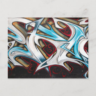 Graffiti Rose Urban Street Art Postkarte