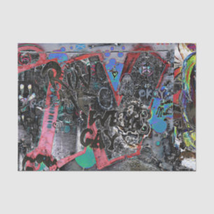 Graffiti rote schwarze Buchstaben urbane Straßenwa Seidenpapier