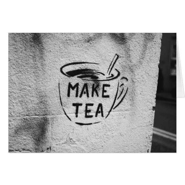 Graffiti-Schablonenkunst"machen Sie Tee" (Vorderseite (Horizontal))