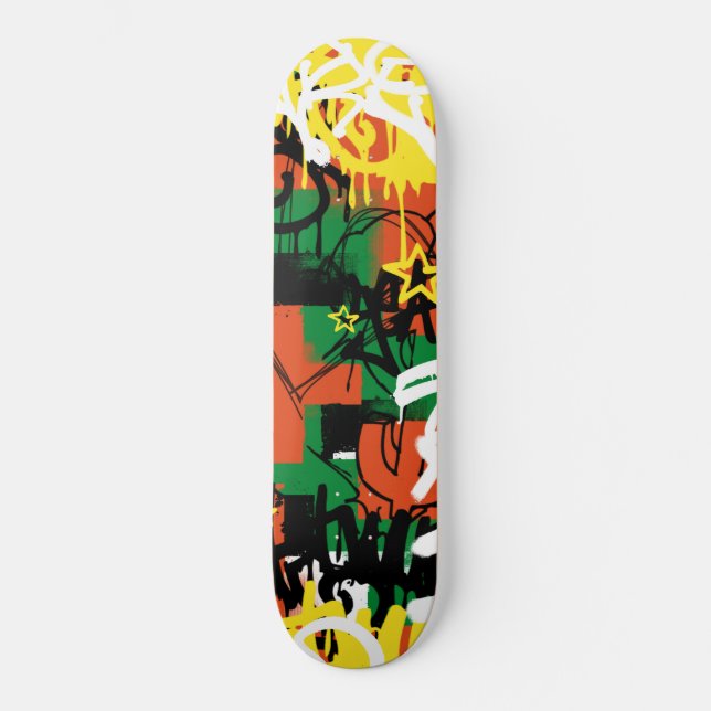 Graffiti Scribbles Skateboard (Vorderseite)