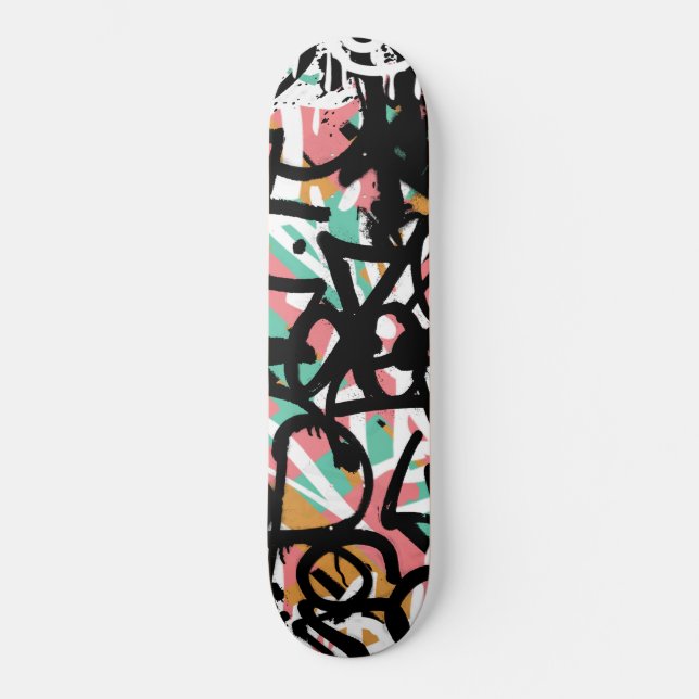Graffiti Scribbles Skateboard (Vorderseite)