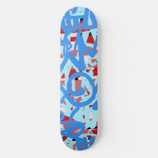 Graffiti Scribbles Skateboard (Vorderseite)