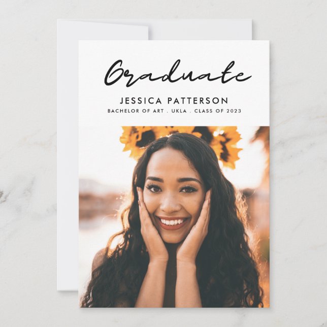 Graffiti Script Graduate Ankündigung (Vorderseite)