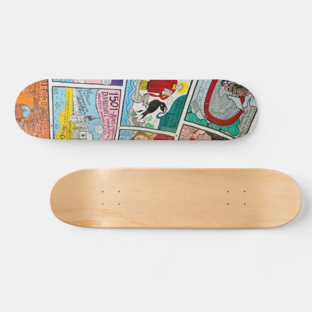 Graffiti Skateboard, Castle Lissabon Portugal Skateboard (Horizontal)