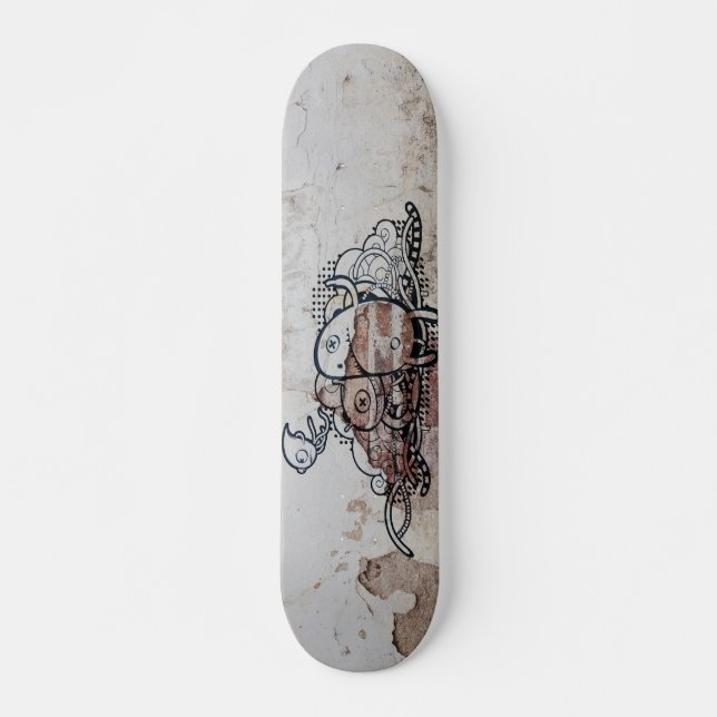 Graffiti skateboards Figuren an beschädigten Wände (Vorne)
