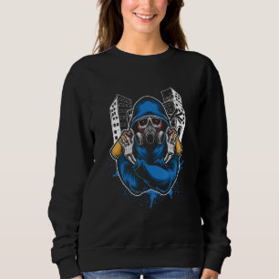 Graffiti Skeleton Spray kann Spray Spray Spray Sweatshirt