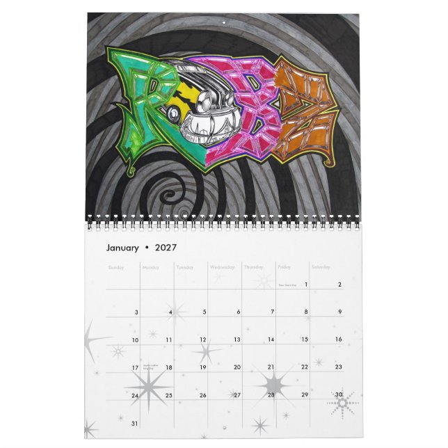 Graffiti Sketchin 2010 Kalender (Jan 2027)