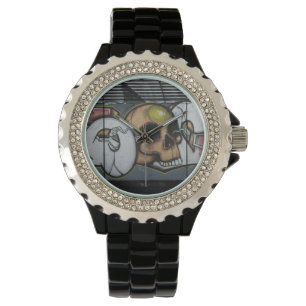 Graffiti Skull Armbanduhr