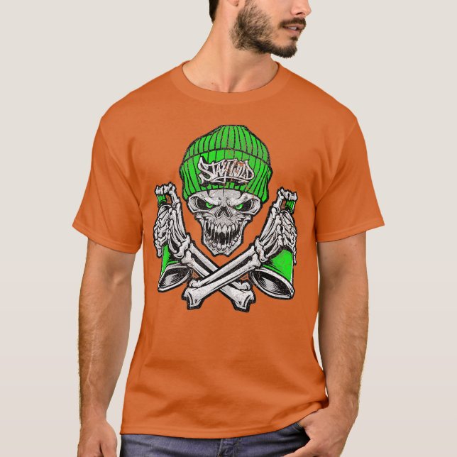 Graffiti Skull Graphic Street Art Lover T-Shirt (Vorderseite)