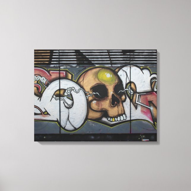 Graffiti Skull Leinwanddruck (Vorderseite)
